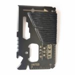 8 Stück 14 in 1 Edelstahl Multifunktionsüberlebens-Werkzeugkarte im Freien mit Seil