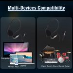 Soyto SY720 Student Ausgestattetes kabelgebundenes Headset für E-Piano-Drum-Gitarre, 3.5mm, 6.5mm – Bild 5