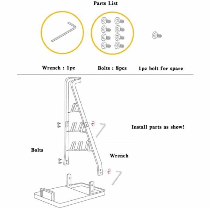 Universal-Staubsaugerboden-Aufbewahrungshalterung ohne Lochung für Dyson, B Type  (Black), B Type  (White), A Type (White), A Type (Black) – Bild 7