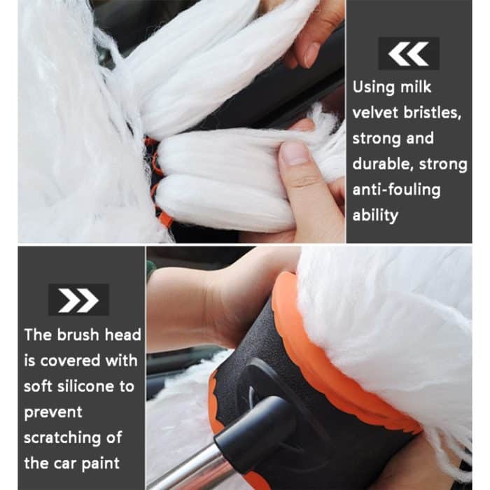 Erweiterter Teleskop-Autowaschmopp aus weicher Wolle, Größe:, 95cm, 125cm – Bild 4