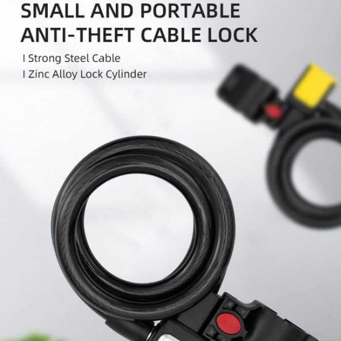 BG-0518 Mountainbike-tragbares, diebstahlsicheres, kräftiges Kabelschloss, Länge:, 1m Without Lock Frame, 1.2m With Lock Frame, 1.5m With Lock Frame, 1.8m With Lock Frame – Bild 3