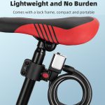 BG-0518 Mountainbike-tragbares, diebstahlsicheres, kräftiges Kabelschloss, Länge:, 1m Without Lock Frame, 1.2m With Lock Frame, 1.5m With Lock Frame, 1.8m With Lock Frame – Bild 4