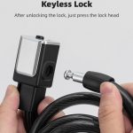 BG-0518 Mountainbike-tragbares, diebstahlsicheres, kräftiges Kabelschloss, Länge:, 1m Without Lock Frame, 1.2m With Lock Frame, 1.5m With Lock Frame, 1.8m With Lock Frame – Bild 6