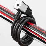 BG-0518 Mountainbike-tragbares, diebstahlsicheres, kräftiges Kabelschloss, Länge:, 1m Without Lock Frame, 1.2m With Lock Frame, 1.5m With Lock Frame, 1.8m With Lock Frame – Bild 7