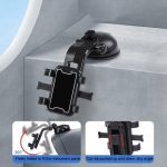 093 Auto-Navigation, Armaturenbrett, Windschutzscheibe, Autotelefonhalter, Black, Blue – Bild 5