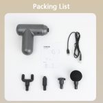 J12A Mini-Vibrationsmassage-Faszienpistole mit Knopf, Black, Gray, Silver, Red – Bild 7