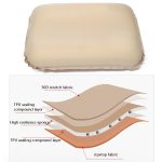 CHANODUG Camping Travel Tragbares automatisches aufblasbares Schaumstoffkissen, Pillow 46x30x12cm Gold, Pillow 46x30x12cm Navy Blue – Bild 4
