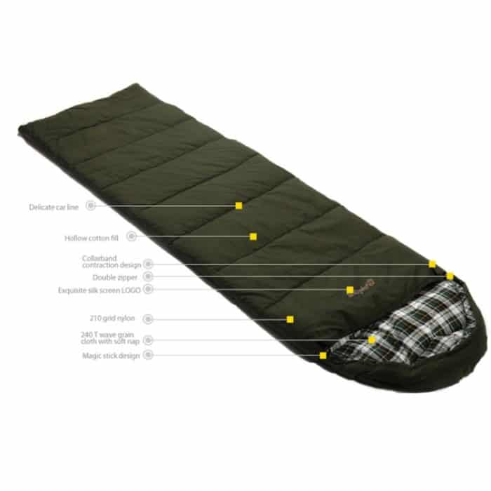 CHANODUG FX-8309 Camping Warm Envelop Style Schlafsack, Sleeping Bag Green, Sleeping Bag Khaki – Bild 4