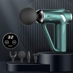 HB-008 Dreieckige elektrische Faszienpistole für Körpermassage, LCD Style, Button Style