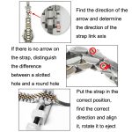 3 Stück höhenverstellbarer Uhrenarmband-Verbindungsstift-Entferner aus Metall, No.2068 Adjusting Repair Tool Black, No.2068 Adjusting Repair Tool Silver, No.2068 Adjusting Repair Tool Red, No.2068 Adjusting Repair Tool Blue – Bild 4