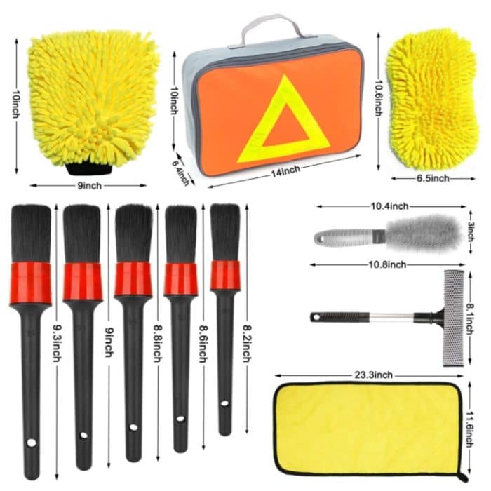 Wasserdichte Autowaschhandschuhe mit weicher Detailbürste, 11 PCS / Set – Bild 2