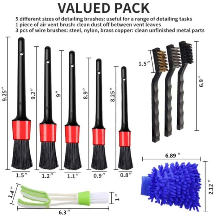 Doppelseitige Handtuch-Autowaschhandschuhe, 13 PCS / Set – Bild 2