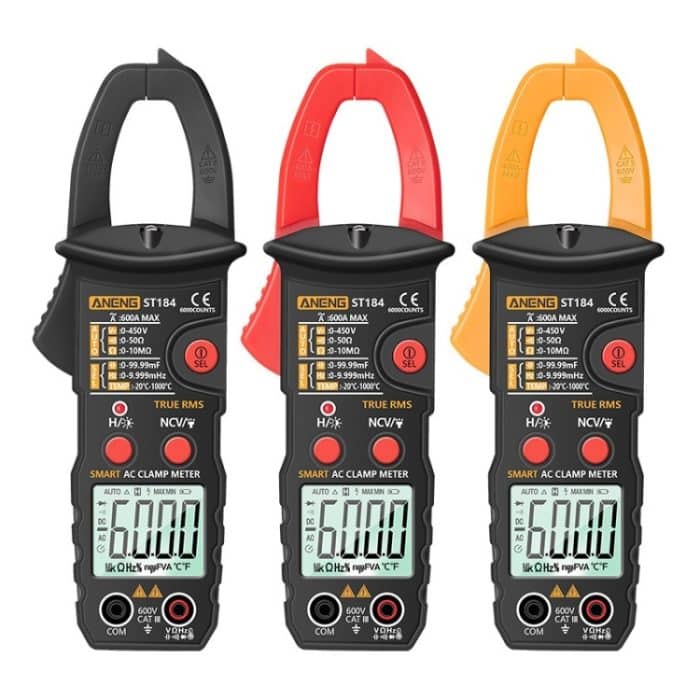 ANENG ST180 Digitale Anzeigeklemme, intelligentes AC- und DC-Spannungsmultimeter, Red, Black, Yellow – Bild 2