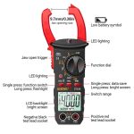 ANENG ST180 Digitale Anzeigeklemme, intelligentes AC- und DC-Spannungsmultimeter, Red, Black, Yellow – Bild 3
