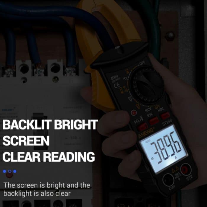 ANENG ST180 Digitale Anzeigeklemme, intelligentes AC- und DC-Spannungsmultimeter, Red, Black, Yellow – Bild 6