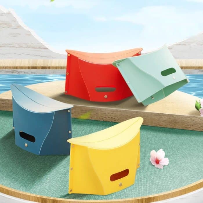 Leichter, zusammenklappbarer Kunststoffhocker für den Außenbereich, Blue, Red, Yellow, Light Green – Bild 2