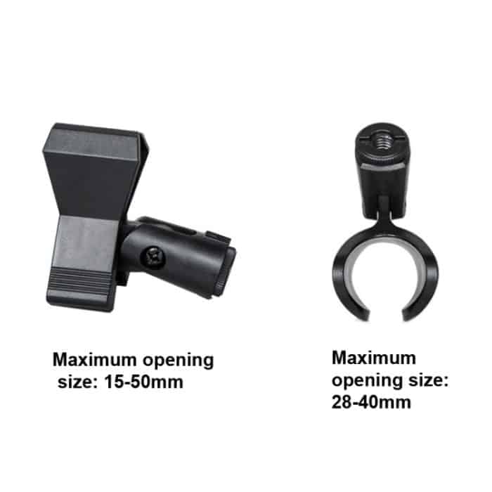 LKT-300 30–65 cm Vollmetall-Disc-Basis-Doppelmikrofonständer, Größe:, 140mm Base, 160mm Base – Bild 4