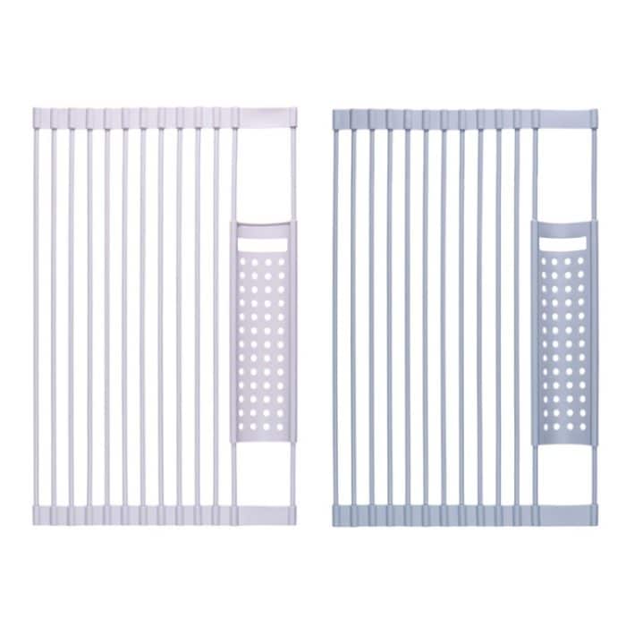 Küchen-Silikon-Abflussregal, Spülbecken-Abflussregal, 52 x 33cm Gray, 52 x 33cm White Gray, 43 x 33cm Gray, 43 x 33cm White Gray – Bild 2