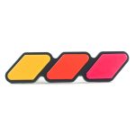 2 Stück universeller dreifarbiger Autoaufkleber