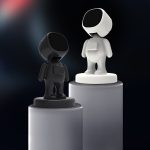 TOPFREE Astronauten-Autohalterung, magnetische Klebepaste, Navigations-Autotelefonhalterung, White, Black – Bild 2