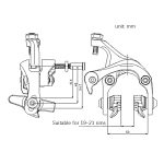 Meroca Fahrrad-Aluminiumlegierung C-Bremse, Black Front+Rear, Black Single Front, Black Single Rear – Bild 3