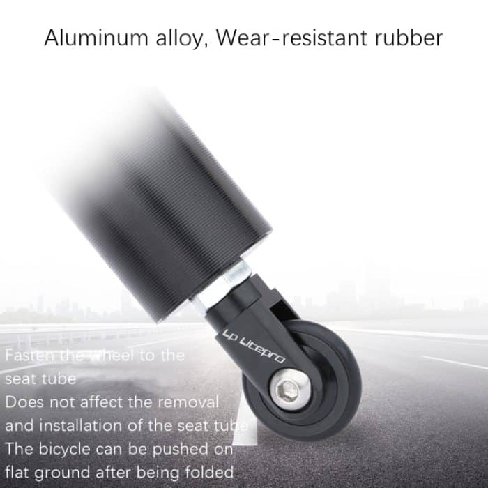 LP LitePro Faltrad-Sattelstütze Easy Wheel, Black, Red, Silver, Gold – Bild 7