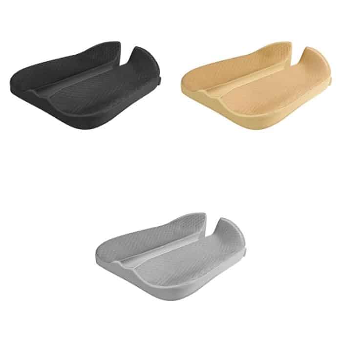 QFC060 V-förmiges, rutschfestes Auto-Sitzkissen aus Memory-Schaum, Black, Khaki, Grey – Bild 2