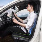 QFC060 V-förmiges, rutschfestes Auto-Sitzkissen aus Memory-Schaum, Black, Khaki, Grey – Bild 7