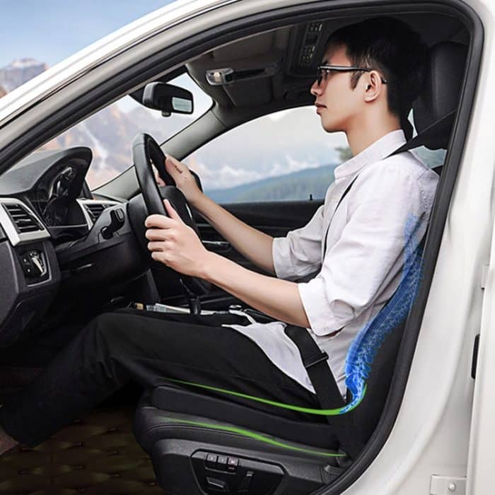 QFC060 V-förmiges, rutschfestes Auto-Sitzkissen aus Memory-Schaum, Black, Khaki, Grey – Bild 7