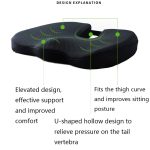 QFC-023 U-förmiges Autositzkissen aus Memory-Schaum mit langsamer Rückfederung, Car Seat Cushio – Bild 4