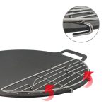 304 Edelstahl Camping BBQ Bratpfanne Dampfständer, Größe:, 26x8.5cm, 37x11cm – Bild 2