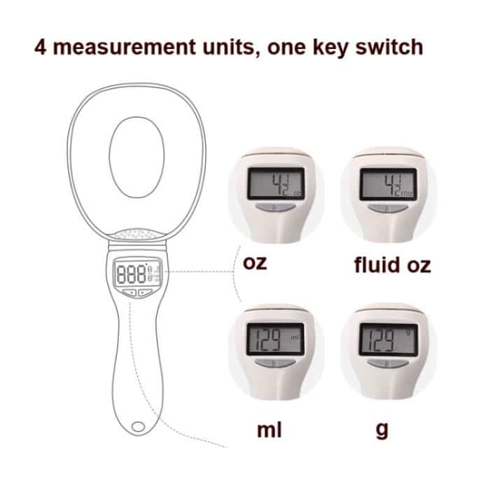 800g/1g Große Löffel Skala Elektronische Wiegen Löffel Skala Backen Küche Wiegen Löffel – Bild 4