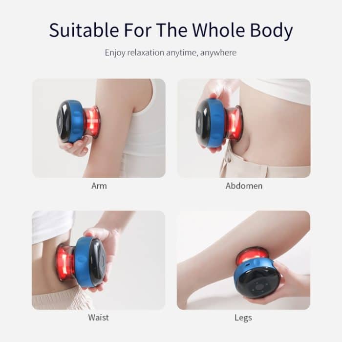 Elektrisches Schröpfmassagegerät, 6-speed USB Plug-in, Blue, Black, Red Wine, 6-speed Charging – Bild 7