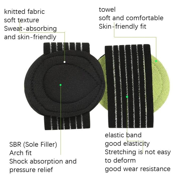 5 Paar dünne Fußpolster, flache Fußbogen-Einlegesohle, Foot Pad – Bild 4