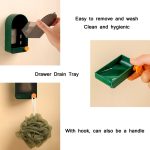 2 Stück Badezimmer-Wand-Seifenschale mit Deckel, White Gray, White Orange, Pink White, Green Gray – Bild 3