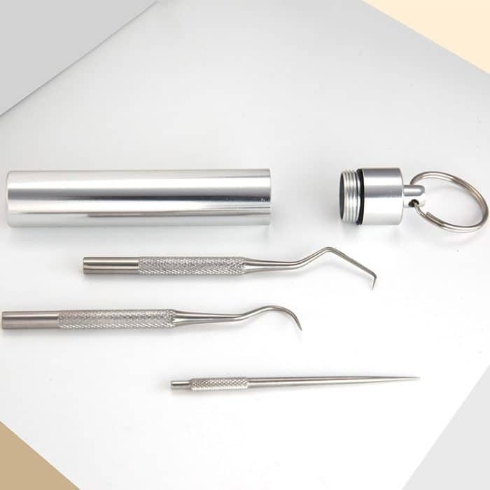 3 Sets tragbare Metall-Biegenadel-Haken-Zahn-Signaturen-Set – Bild 2