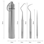 3 Sets tragbare Metall-Biegenadel-Haken-Zahn-Signaturen-Set – Bild 3