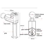 Booster T Massagepistole zur tiefen Muskelentspannung, EU-Stecker, 2000mAh With 6 Massage Head, 2500mAh With 6 Massage Head – Bild 6
