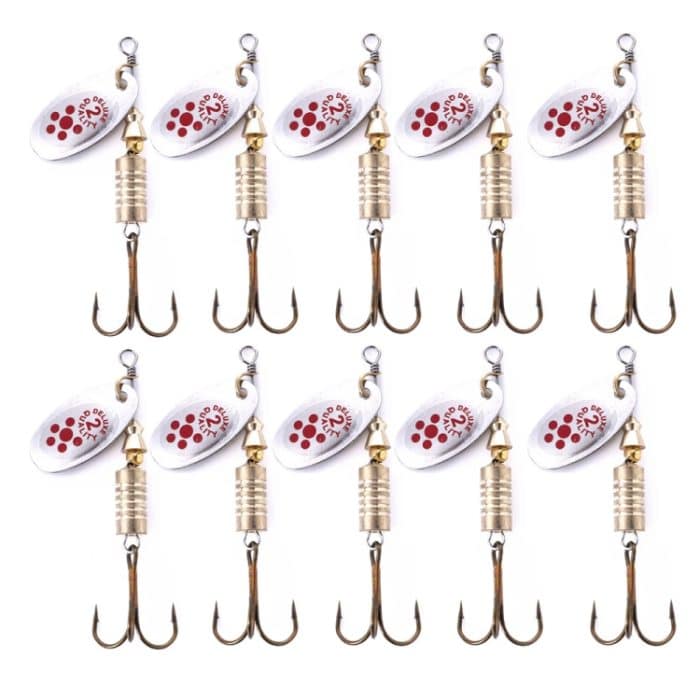 10 Stück HENGJIA SP054 6,7 cm/7 g Süßwasser-Pailletten-Straßenköder, Silver, Gold, Gold+Silver, Green Stripes, Black Gold Point, Copper – Bild 1