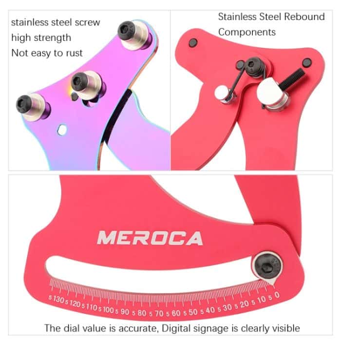 MEROCA Fahrradring-Kalibrierungswerkzeug, Speichenspannungsrohr-Radsatz, Stahldraht, Black, Red, Colorful, Black+Wrench, Red+Wrench, Colorful+Wrench – Bild 5