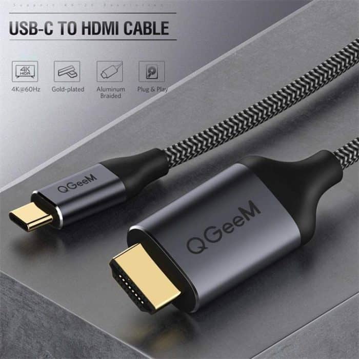 QGeeM QG-UA09 Typ-C-auf-HDMI-Kabel, 1.2m, 1.8m, 3m – Bild 3