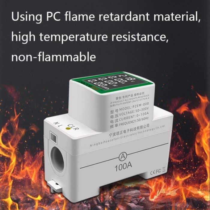 PeaceFair Pzem-008 4 In 1 multifunktionaler AC Digital-Display-Schienenmonitor – Bild 6