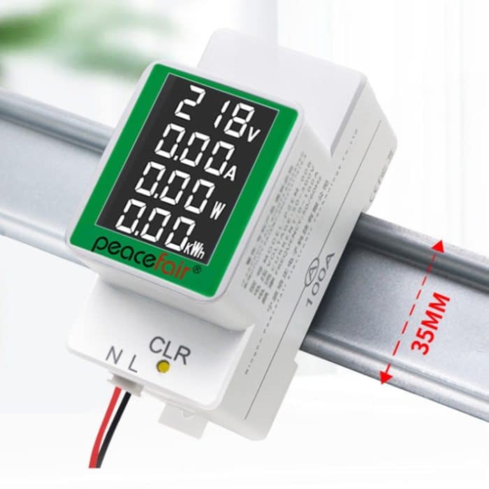 PeaceFair Pzem-008 4 In 1 multifunktionaler AC Digital-Display-Schienenmonitor – Bild 7