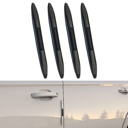 4 Stück Autotür antistatischer Silikon-Airbag-Antikollisionsstreifen, Black, White, Transparent