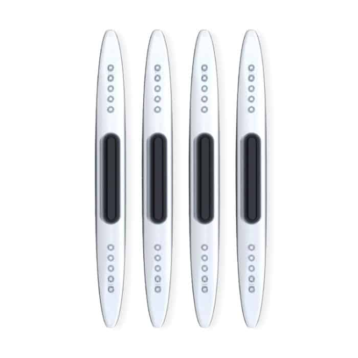 4 Stück Autotür antistatischer Silikon-Airbag-Antikollisionsstreifen, Black, White, Transparent – Bild 3