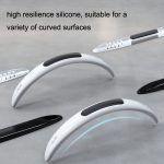 4 Stück Autotür antistatischer Silikon-Airbag-Antikollisionsstreifen, Black, White, Transparent – Bild 5