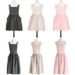 Baumwolle und Leinen Eltern-Kind-Malschürze Backen Kaffee Arbeitskleidung, Größe:, Childrens (Gray), Childrens (Oats), Childrens (Pink), Adults (Gray), Adults (oat), Adult ( Pink) – Bild 2