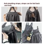 Baumwolle und Leinen Eltern-Kind-Malschürze Backen Kaffee Arbeitskleidung, Größe:, Childrens (Gray), Childrens (Oats), Childrens (Pink), Adults (Gray), Adults (oat), Adult ( Pink) – Bild 3