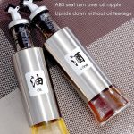 4 Stück Edelstahl-Glas-Ölflasche für die Küche, gepresste Gewürzflasche, 200ml, 300ml, 500ml – Bild 7