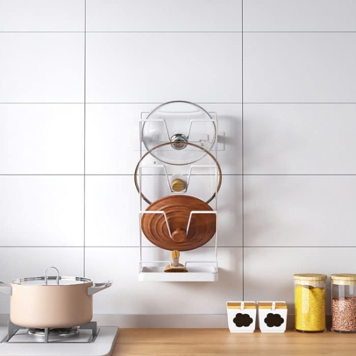 HP211212 Wandtop-Desktop-Dual-Zivil-Topf-Abdeckung Schneidebrett-Abflussregal – Bild 3